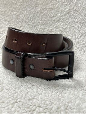 HANKS BELTS The Everyday Men's Brown Thick Leather Belt. Made is USA. Size 50